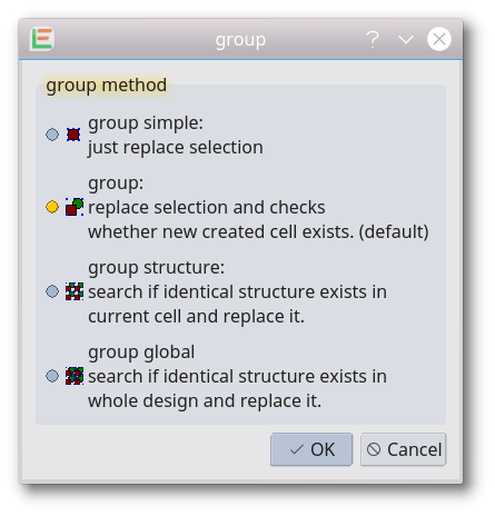 Group in the LayoutEditor