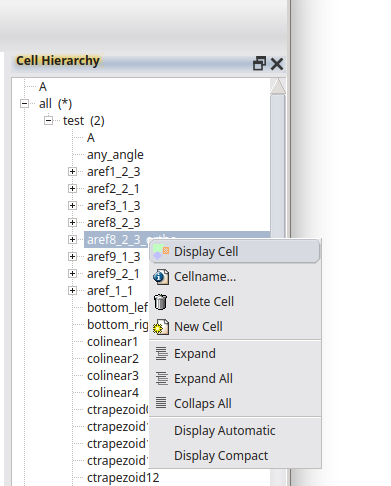 Cell Hierarchy dock