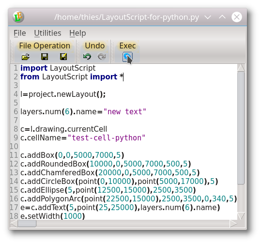 LayoutScript with Python